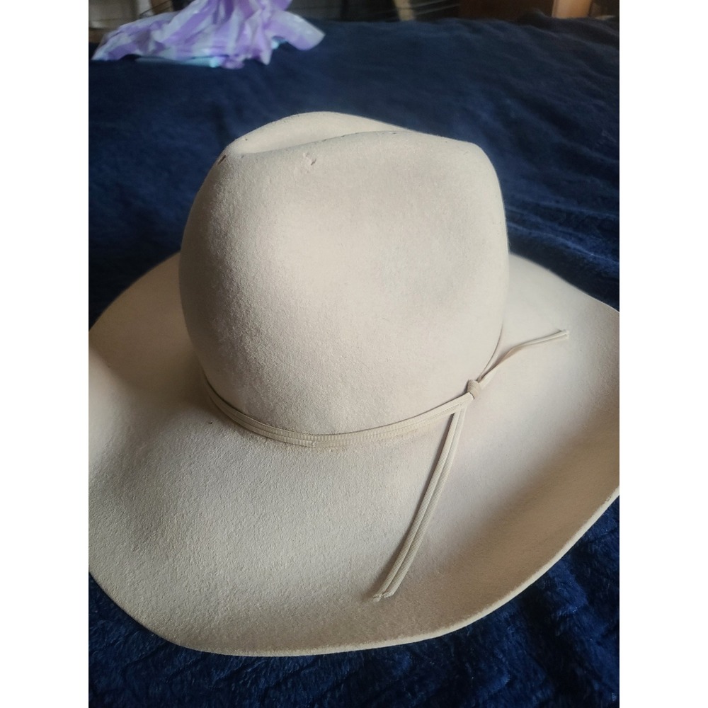 Resistol Self Conforming Cowboy Hat 100% Wool Felt Tan Western Made in USA 6 7/8
